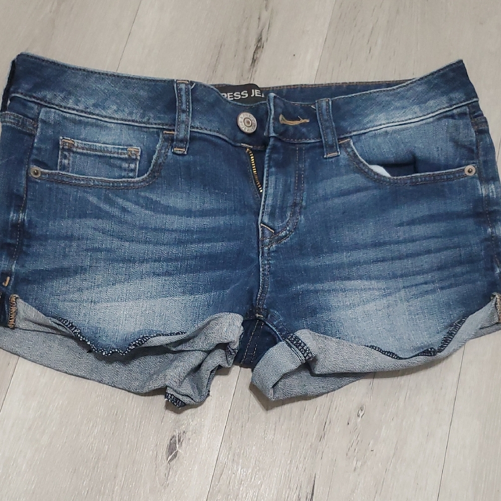 Express Dark Blue Jean Shorts.